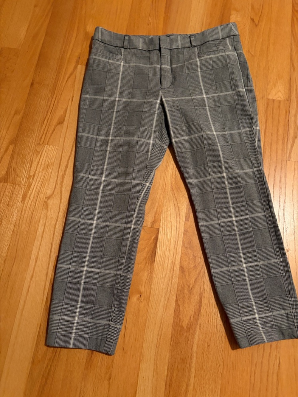 Banana Republic Gray Plaid Sloan Pants